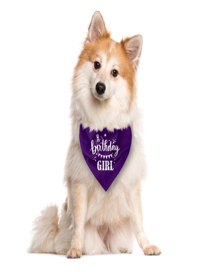ZPPRJF Birthday Girl Dog Bandana - Purple Triangle Scarf for Small Medium Large Dogs - Funny Cute Pet Accessory - Gift for Dog Lovers (D32) - Image 2